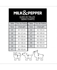 EDOUARD Milk Pepper Köpek Göğüs Tasması – 26 cm (X Small)