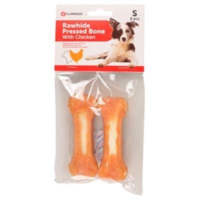 R'Hide Pressed Bones Tavuk Eti Kaplı Kemik Köpek Ödülü 2 li 10 cm