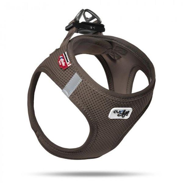 Curli Vest Harness Air-Mesh Köpek Göğüs Tasması – Kahverengi, 3XS