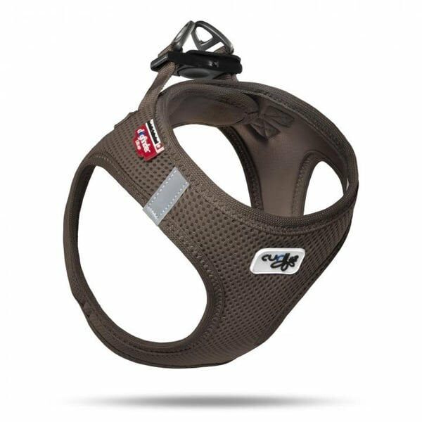 Curli Vest Harness Air-Mesh Köpek Göğüs Tasması Kahverengi (2XS)