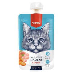 Wanpy Taze Tavuklu&Havuçlu 10'lu  Kedi Et Ezmesi 90 gr