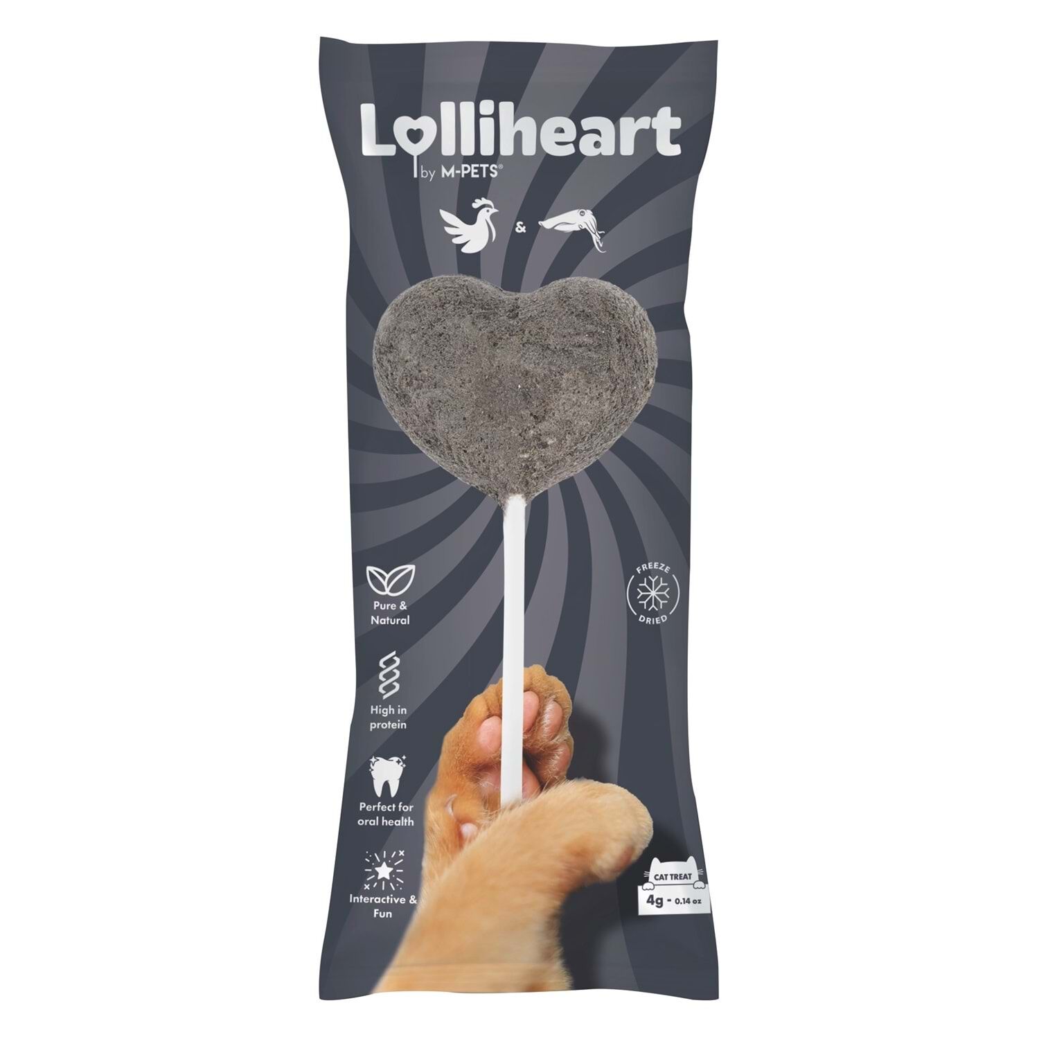29013699 M-PETS LOLLİHEART MÜREKKEP BALIKLI KEDİ ÖDÜLÜ 4GR