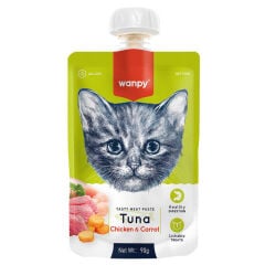 Wanpy Taze Ton Balıklı&Tavuklu 10'lu  Kedi Et Ezmesi 90 gr