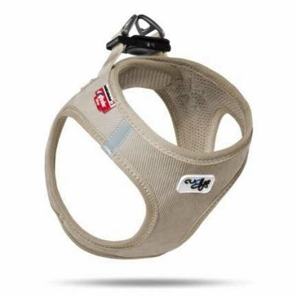 Curli Vest Harness Cord Köpek Göğüs Tasması – Bej, 2XS
