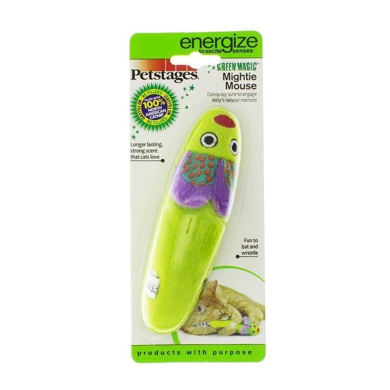 Green Magic Mighty Mouse Catnip Kedi Oyuncağı