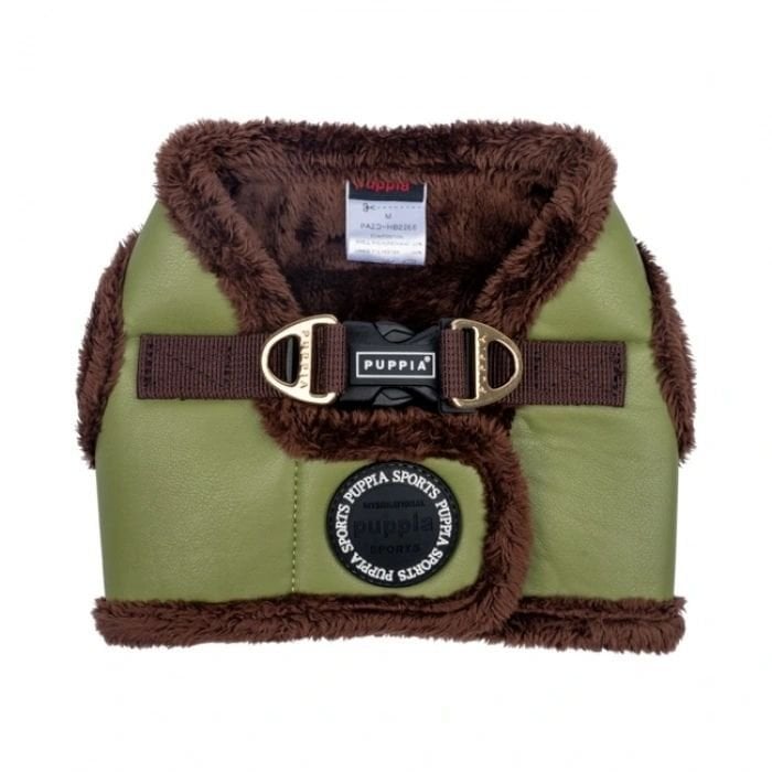 PUPPIA WYNTER HARNESS B/OLIVE/XL