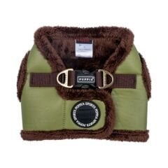 PUPPIA WYNTER HARNESS B/OLIVE/XL