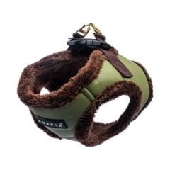 PUPPIA WYNTER HARNESS B/OLIVE/XL