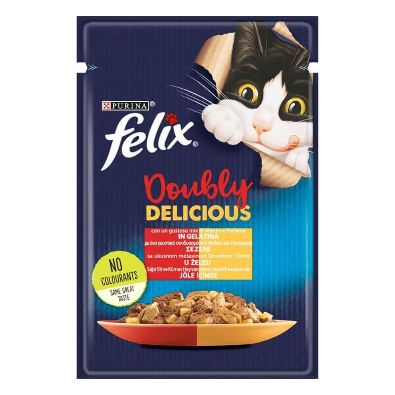 Yaş Kedi Maması Sığır Eti Ve Kümes Hayvanlı Çifte Lezzet 85 gr