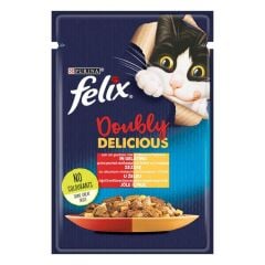 Yaş Kedi Maması Sığır Eti Ve Kümes Hayvanlı Çifte Lezzet 85 gr