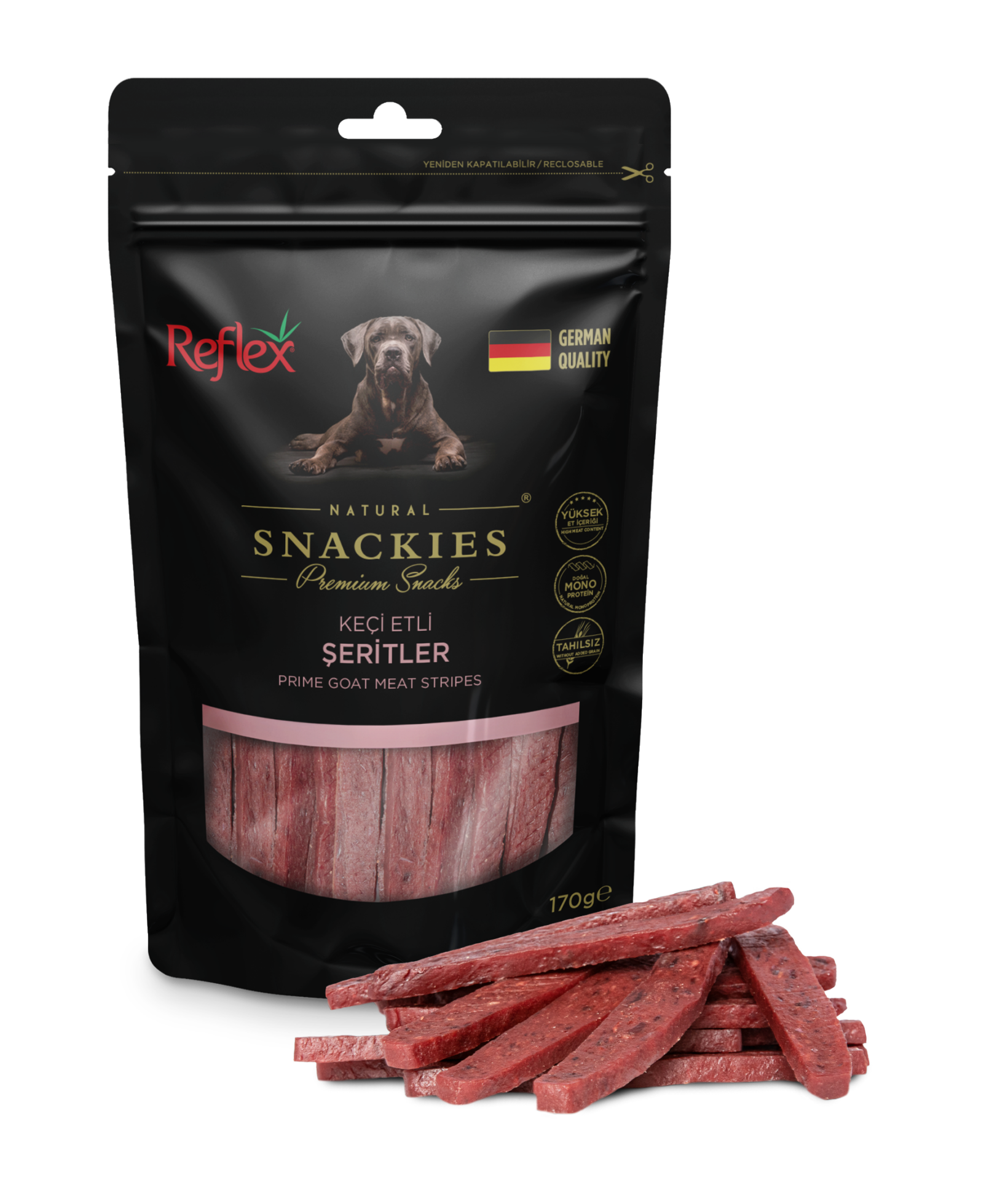 Snackies Keçi Etli Şeritler 170 Gr