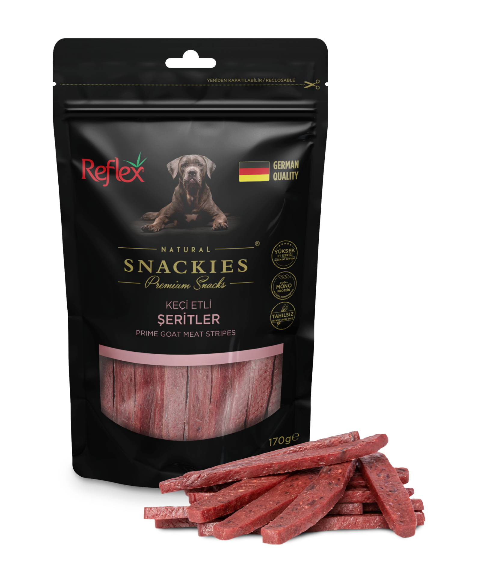 Snackies Keçi Etli Şeritler 170 Gr