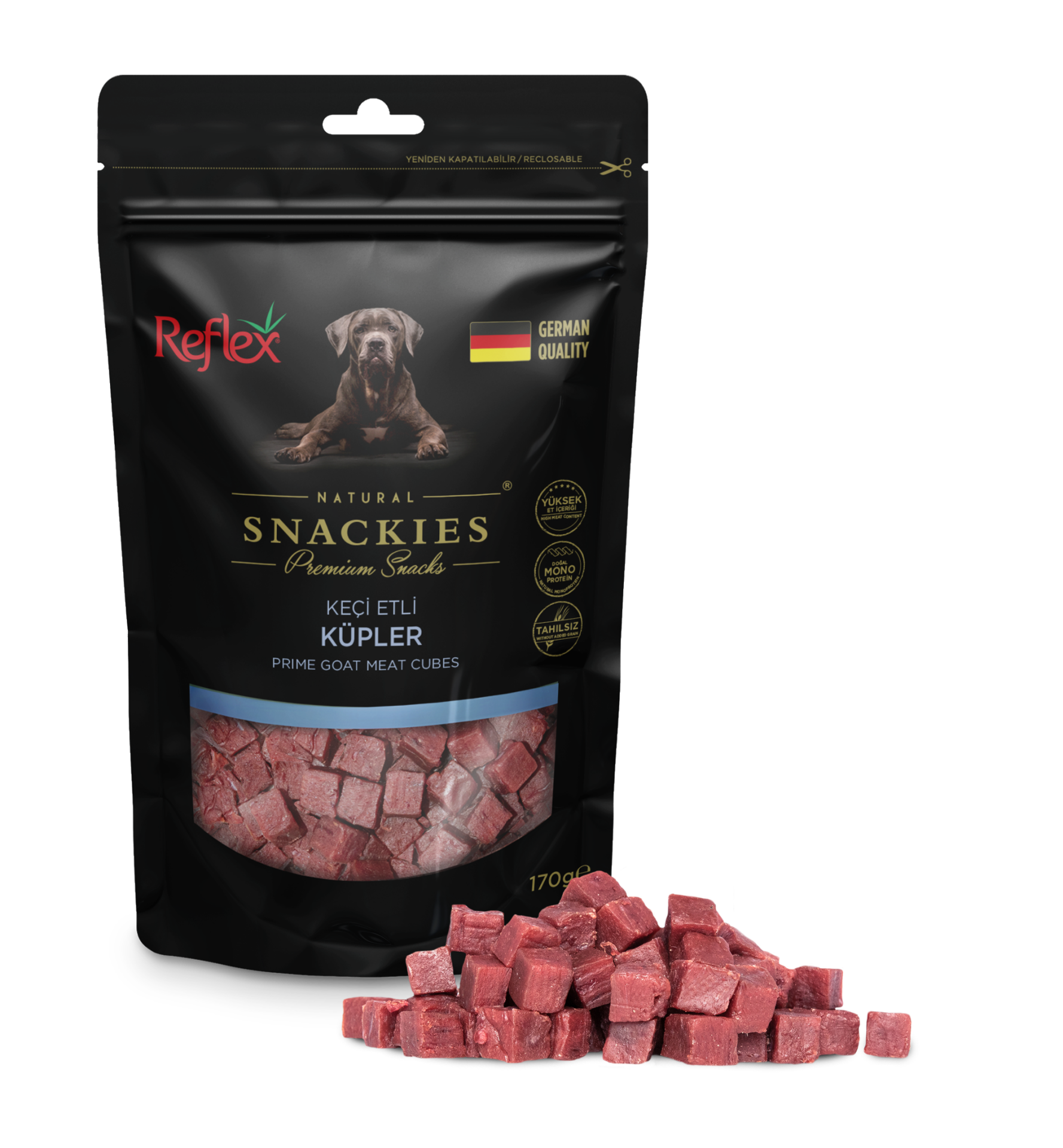 Snackies Keçi Etli Küpler 170 Gr