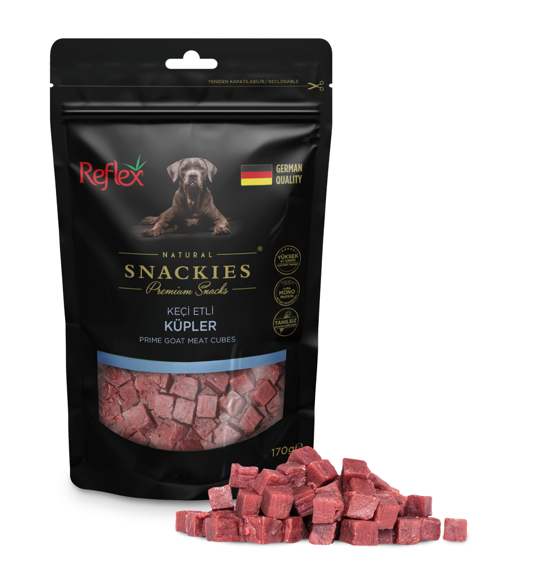Snackies Keçi Etli Küpler Köpek Ödül Ürünü 170 g