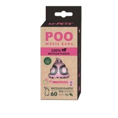 M-PETS POO 100% RECYCLED DIŞKI POŞETİ GÜL KOKULU 4X15 YAPRAK