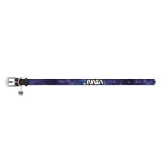 Waudog Tasarım Gerçek Deri Köpek Boyun Tasması, ''NASA21'' Deseni, XS, 12 MM, L 21-29 CM Siyah