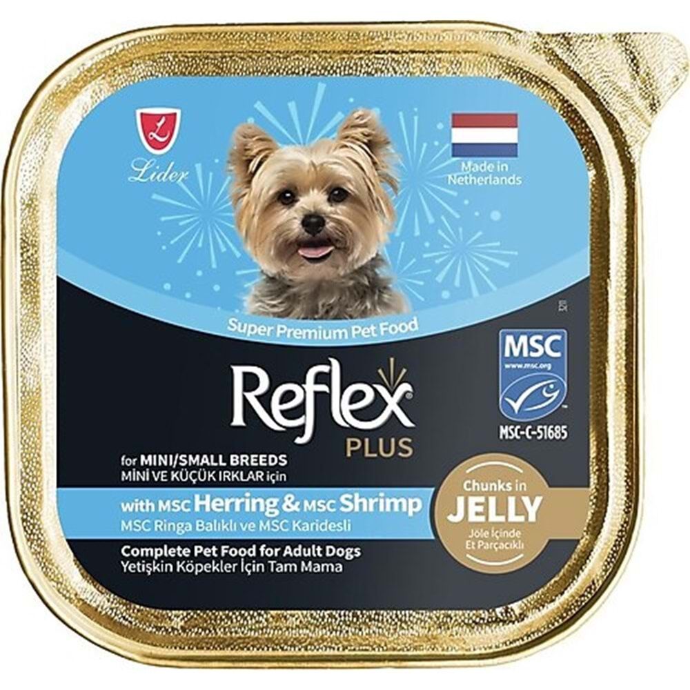 Parçacıklı Ringabalıklı Karidesli Mini ve Küçük Irklar için Yetişkin Köpek Maması 85 gr