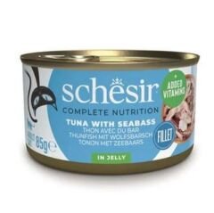 Schesir Jelly Ton Balığı ve Levrek Jöle İçinde Yetişkin Kedi Konservesi 85g