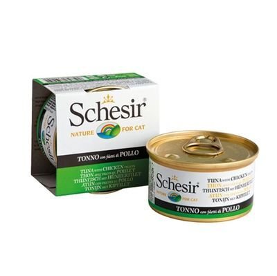 Schesir Jelly Ton Balığı ve Tavuk Jöle İçinde Yetişkin Kedi Konservesi 85g