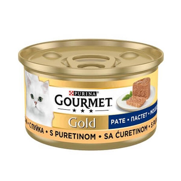Gourmet Gold Kıyılmış Hindili Kedi Yaş Mama 85gr