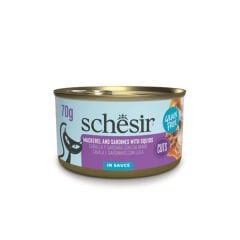 Schesir Tamamlayıcı Sardalya ile Uskumrulu Sos İçinde Kedi Konservesi 70g