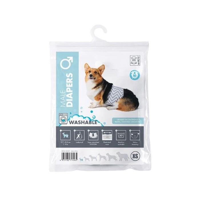 M-Pets Erkek Köpekler İçin Yıkanabilir Külot (XS)