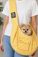 Sarı Beyaz Yıldızlı CrossBody Çanta
