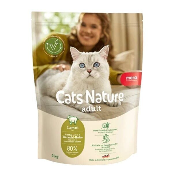 MERA CATS NATURE YETİŞKİN KUZULU KEDİ MAMASI 2KG
