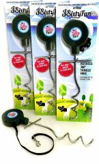 3 Sixty Fun Bahçe Bağlama Kazığı – Döner Spiral Sistemli, 5 Metre İplikli Köpek Bağlama Seti