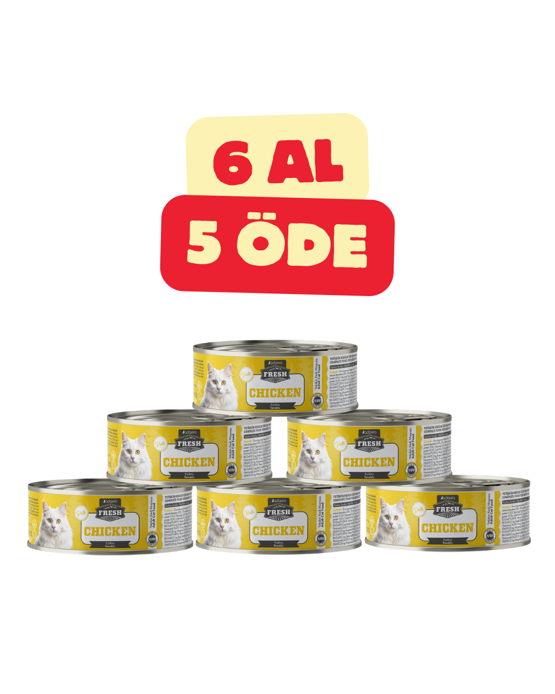 5+1 FRESH TAVUK PATE YETİŞKİN KEDİ KONSERVESİ 85gr