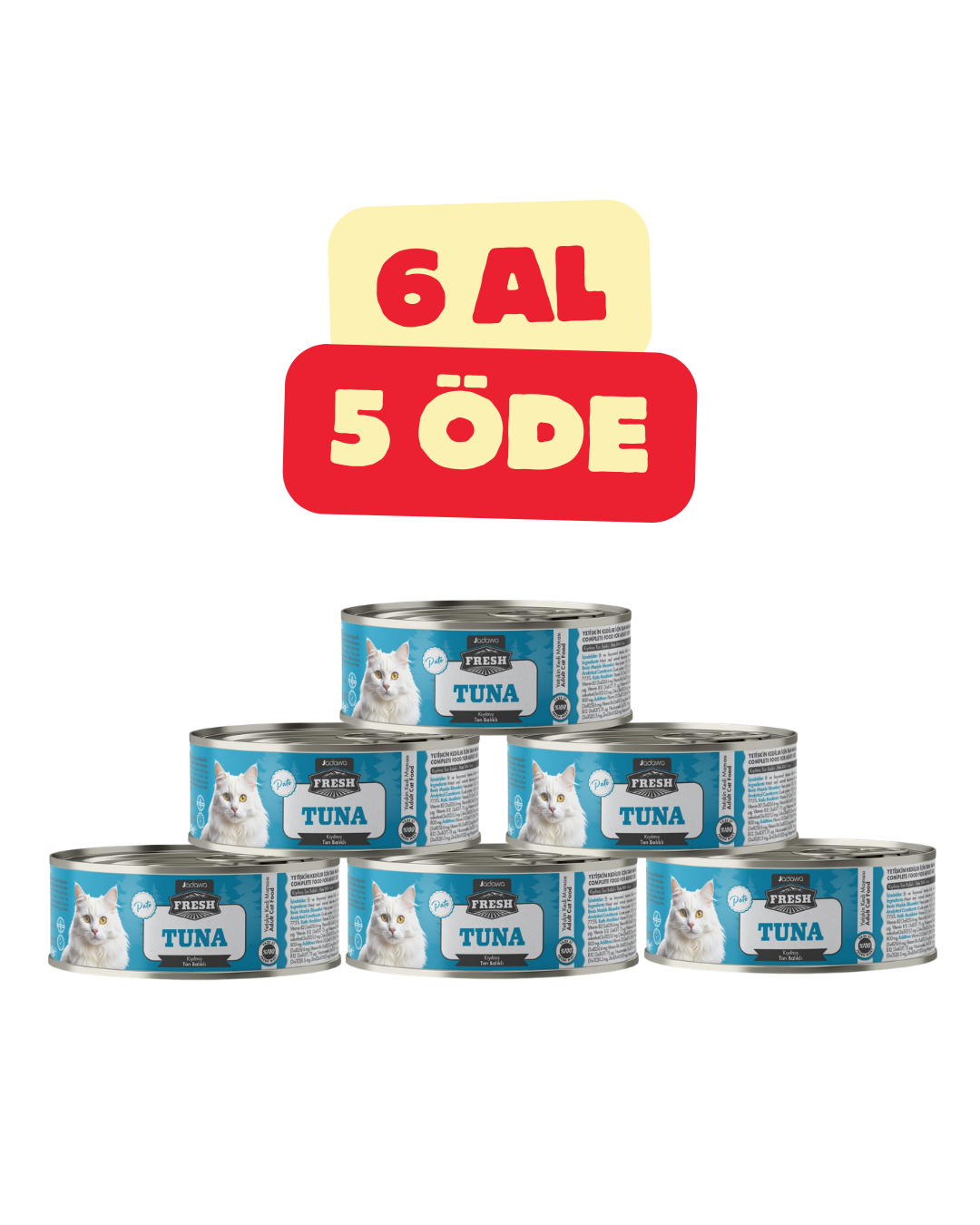 5+1 FRESH TUNA PATE YETİŞKİN KEDİ KONSERVESİ 85gr