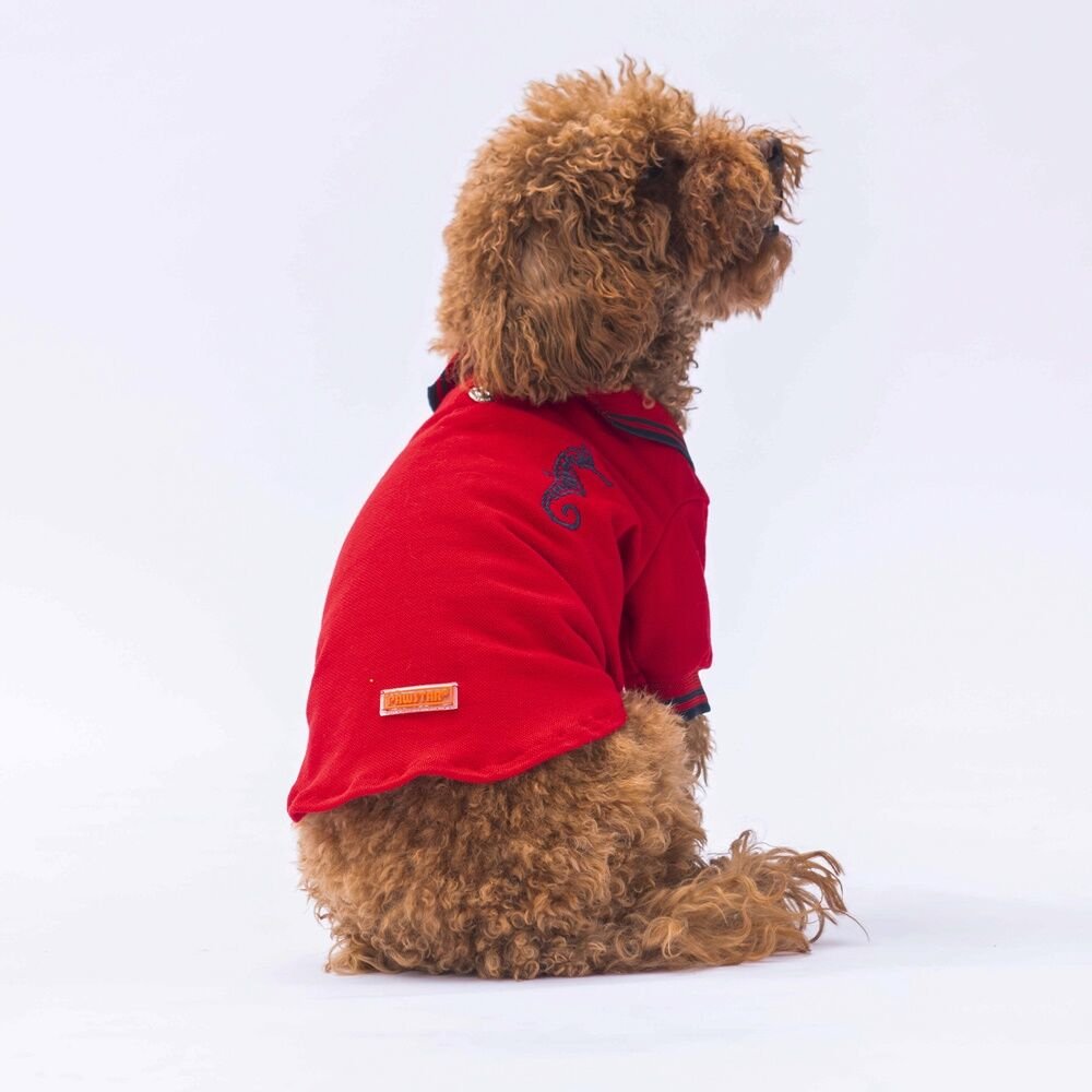 Kırmızı Marine Polo Yaka Tişört