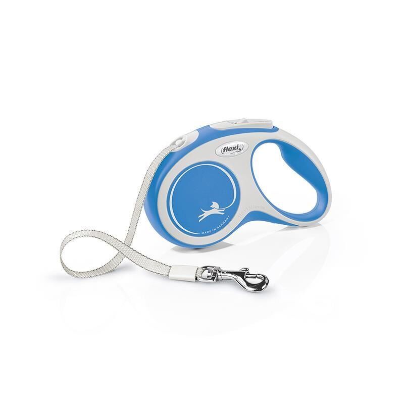 Flexi New Comfort Otomatik Şerit Köpek Gezdirme Kayışı 5 m – Small (Mavi / Gri)