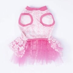 Pawstar Pembe Flora Köpek Elbisesi