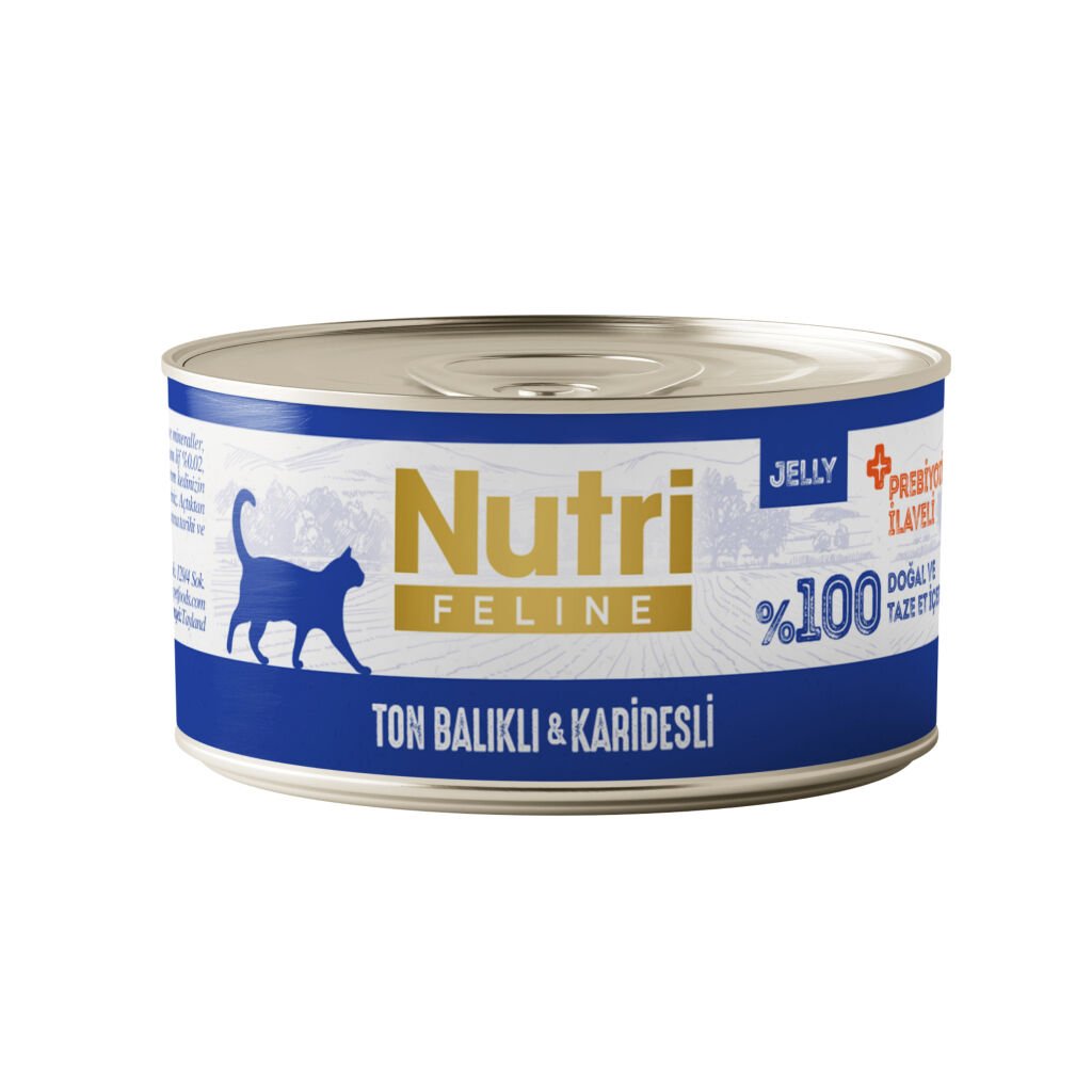 Nutri  Ton Balıklı ve Karidesli Prebiyotik İlaveli Yetişkin Kedi Konservesi 70gr