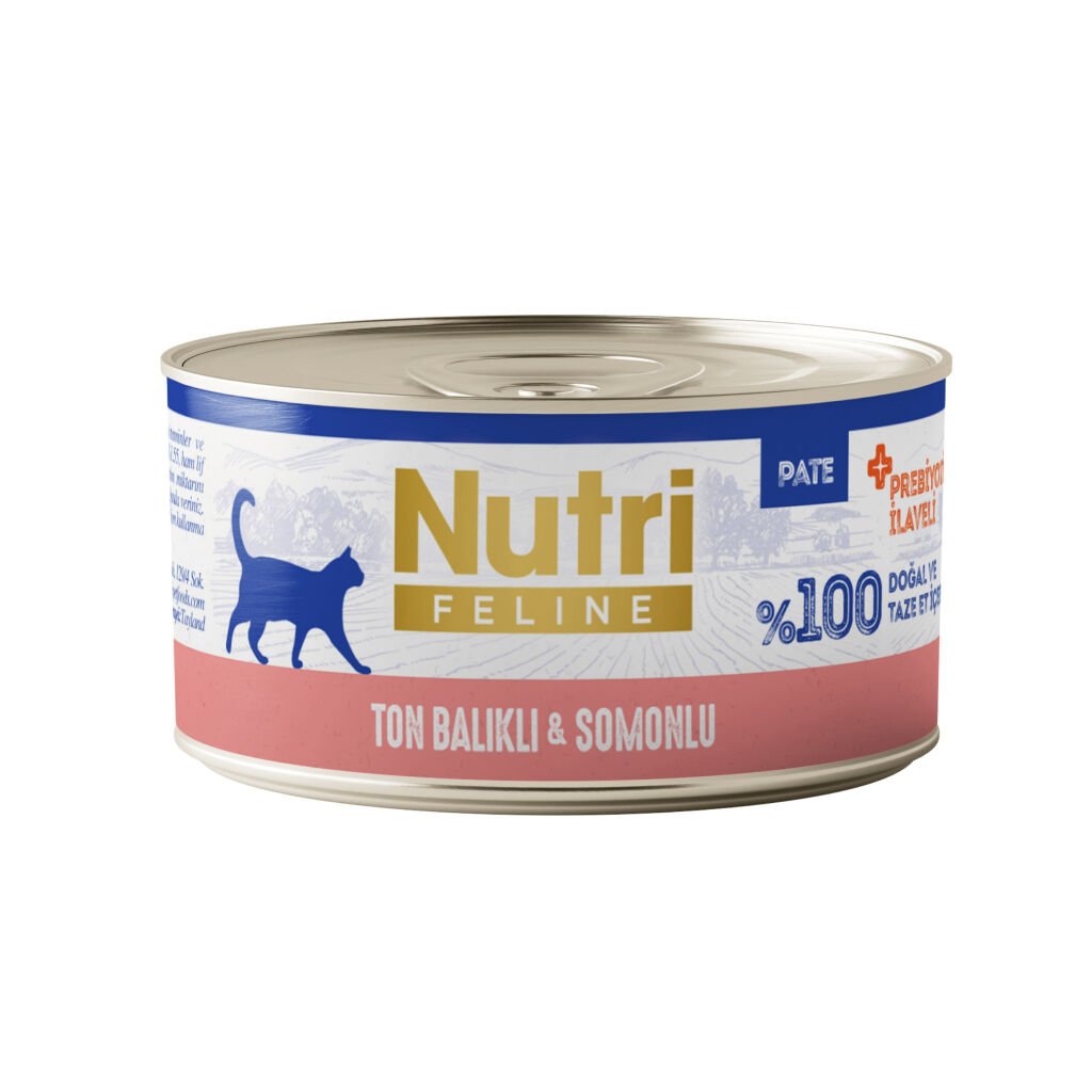 Nutri Ton Balıklı ve Somonlu Tahılsız Prebiyotikli Ezme Yetişkin Kedi Konservesi 70gr