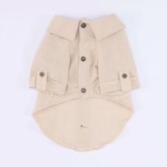 Pawstar Bej Linen Look Köpek Gömleği