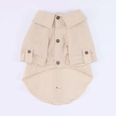 Pawstar Bej Linen Look Köpek Gömleği