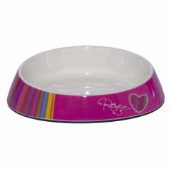 Catz Bowlz Fishcake Melamin Kedi Mama & Su Kabı – Roze Candytripes