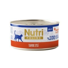 Nutri Tavuk Etli Tahılsız Prebiyotik İlaveli Yetişkin Kedi Konservesi 70gr
