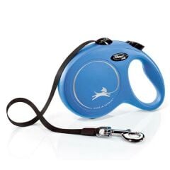 Flexi New Classic Otomatik Şerit Köpek Gezdirme Kayışı 5 m – Large (Mavi)