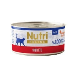 Nutri Sığır Etli Tahılsız Prebiyotik İlaveli Ezme Yetişkin Kedi Konservesi 70gr