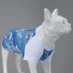Lindodogs Blue Flowers Köpek T-Shirt