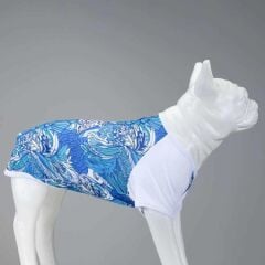 Lindodogs Blue Flowers Köpek T-Shirt