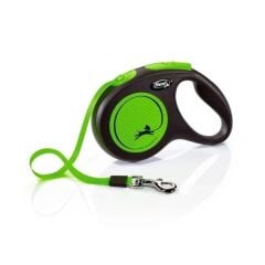 New Neon Otomatik Şerit Köpek Gezdirme Kayışı 5m [S] (Yeşil)