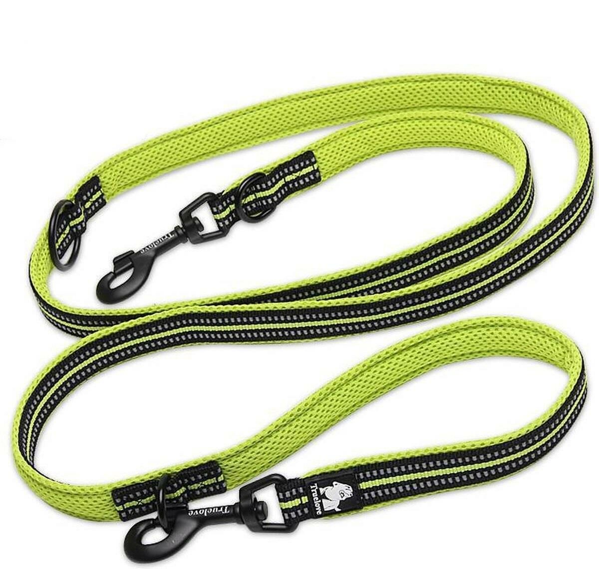 TrueLove Çok Amaçlı Gezdirme Kayışı Neon Sarı – Small | Yansıtıcı ve Dayanıklı