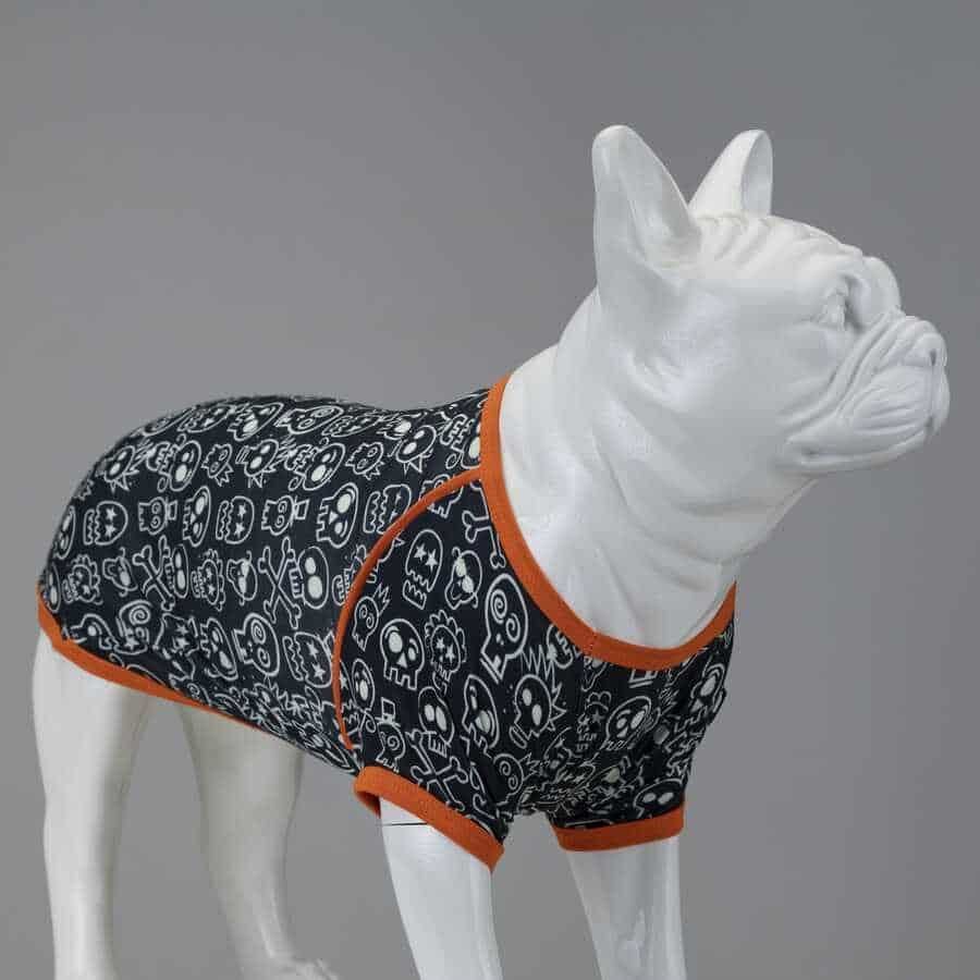 Lindodogs Funny Skull Köpek T-Shirt