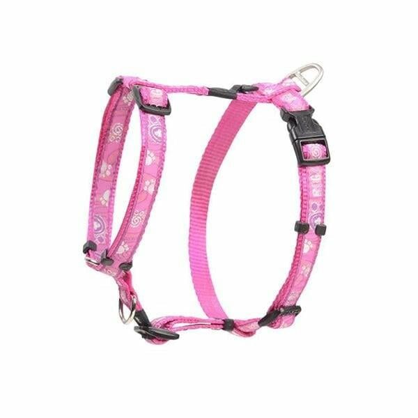 Pembe Pati Desenli Göğüs Tasması XL