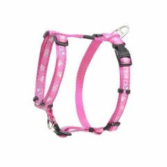 Pembe Pati Desenli Göğüs Tasması XL