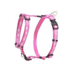 Pembe Pati Desenli Göğüs Tasması XL